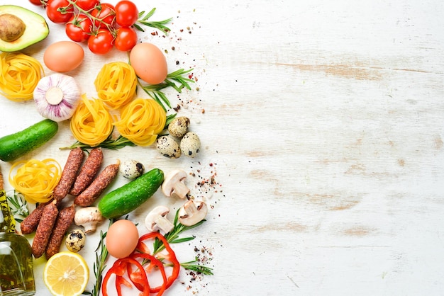 Pestrofarebné ingrediencie na stole